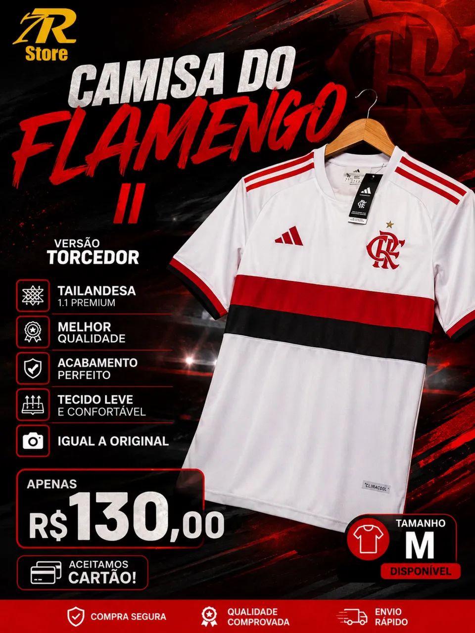 Camisa do flamengo ll uniforme 