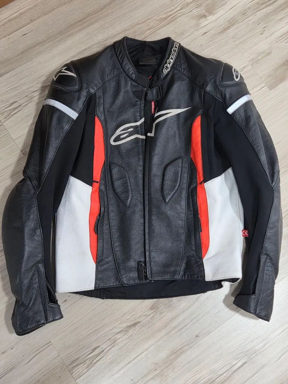Jaqueta couro alpinestars motociclista - Foto 2