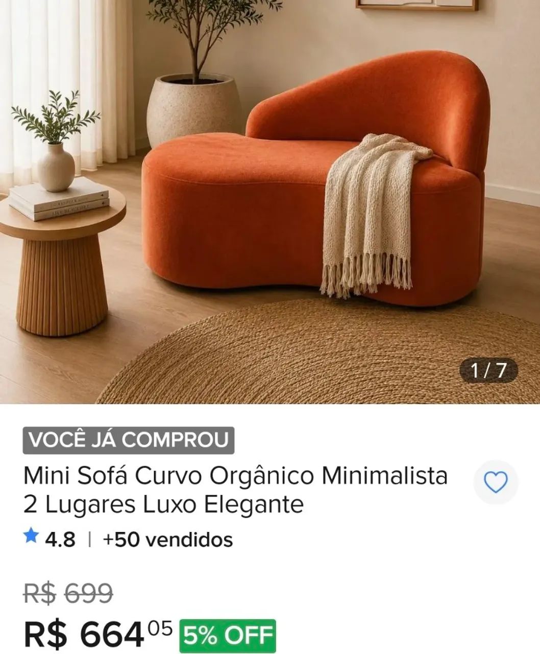VENDO SOFÁ - 02 LUGARES - Foto 4