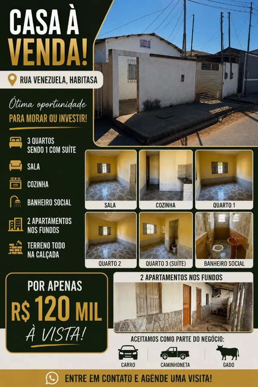 casa com tres quartos
