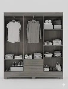Guarda Roupa Natalia  Cinamomo E Off White - Foto 2