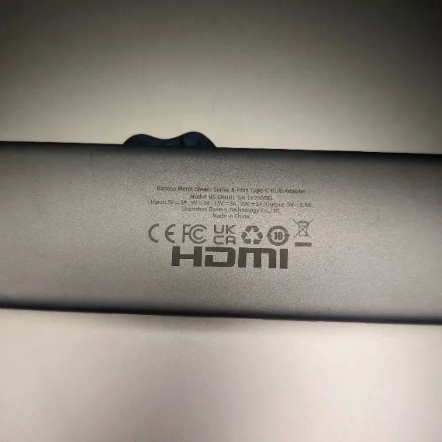 Hub USB-C Baseus 8 em 1 com Rede Gigabit para MacBook e PC - Foto 2
