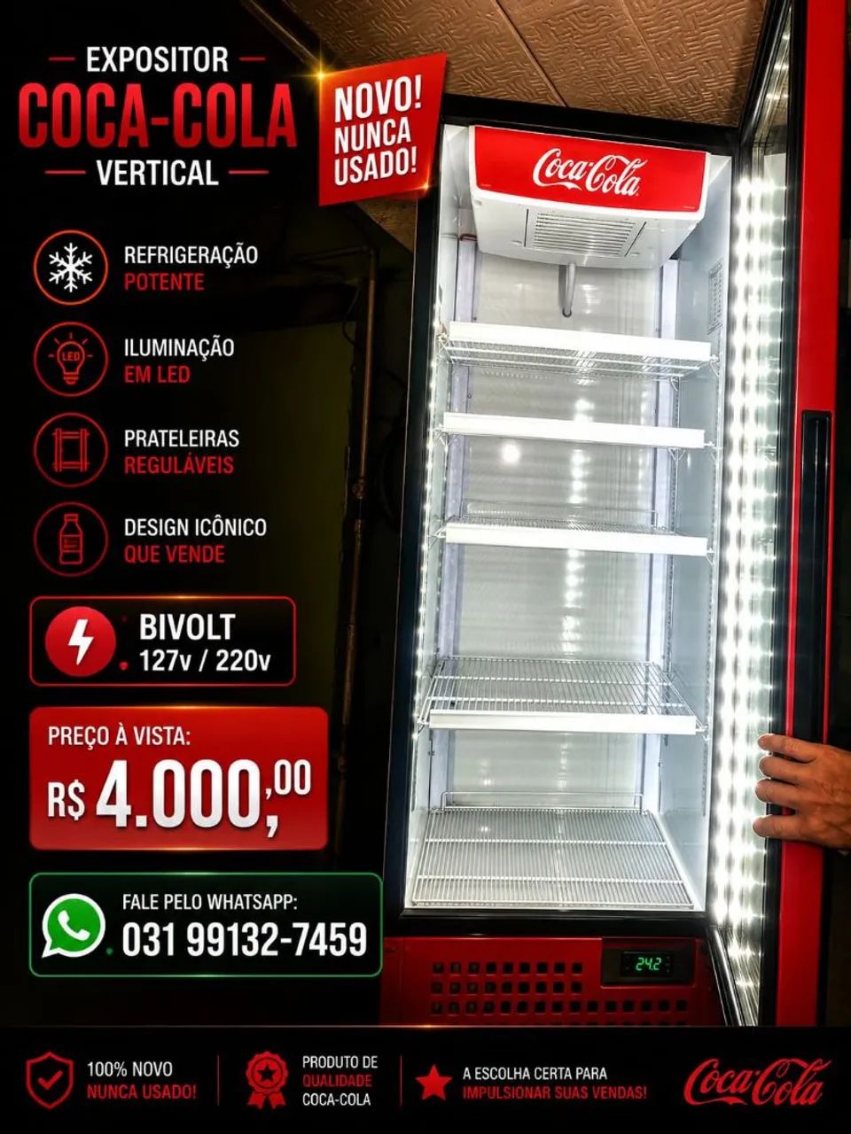 Freezer expositor imbera Coca cola 