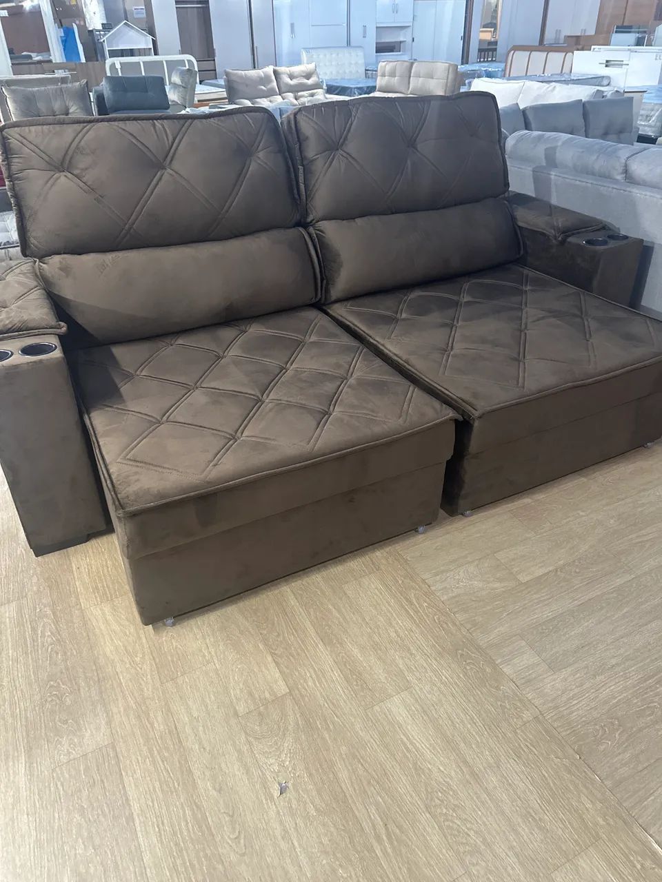 Sofá retrátil e reclinável 2,50 / NOVO / entregamos  - Foto 3