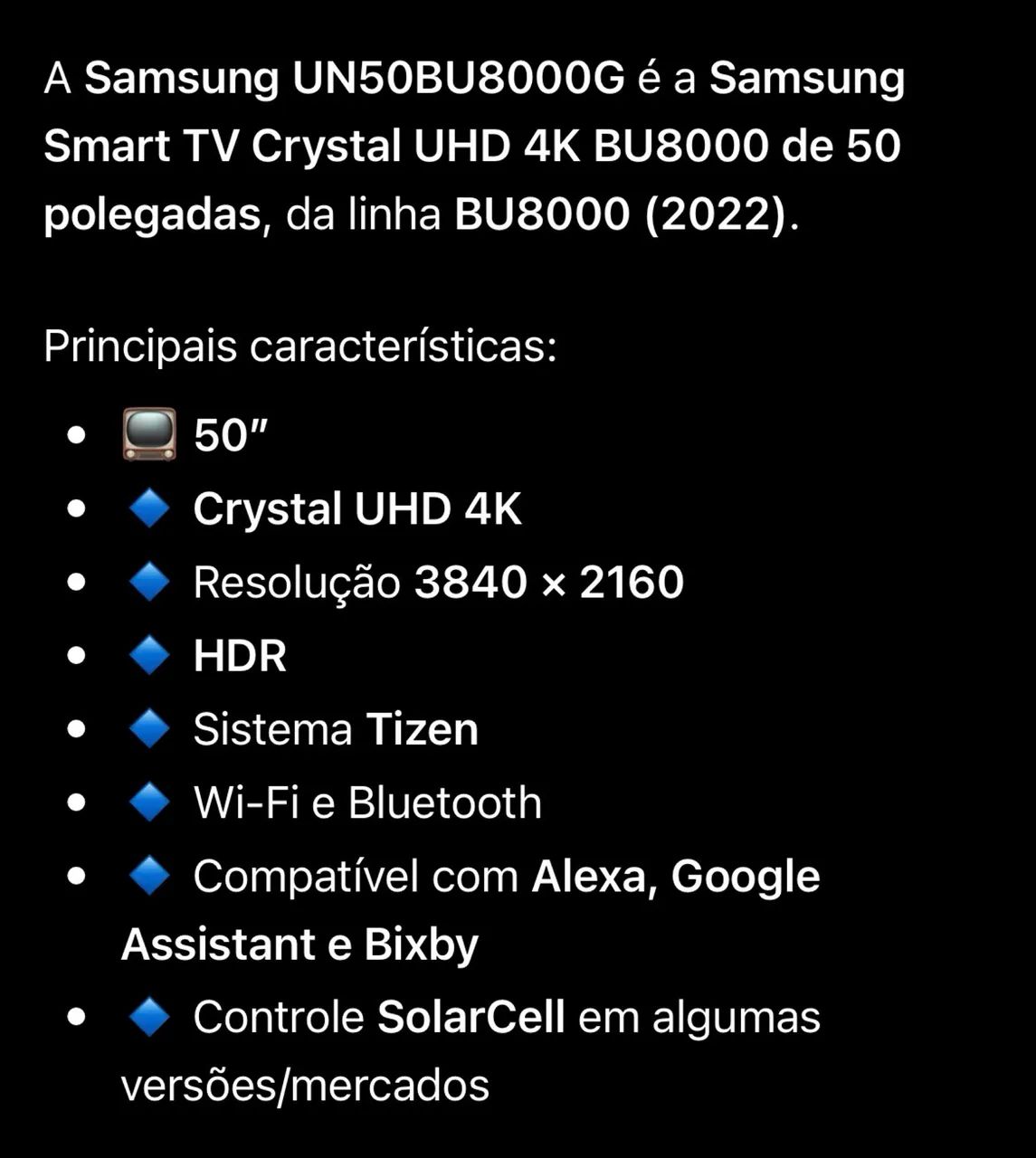 Samsung Smart TV Crystal UHD 4K - Foto 3