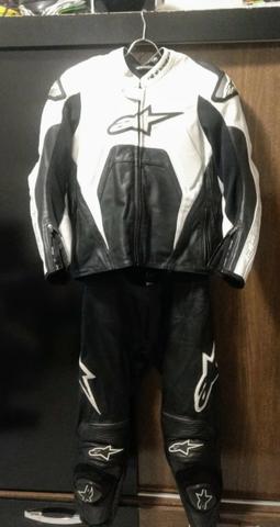 Calça Alpinestars Track Preta Couro - Moto - Foto 5