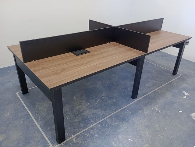 MOVEIS DE ESCRITÓRIO Estação de trabalho 4 pos nova c/caixa de tomadas*leia a descrição* - Foto 3