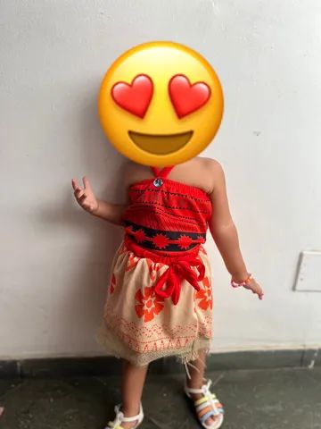 Fantasia Moana em Crochê Infantil