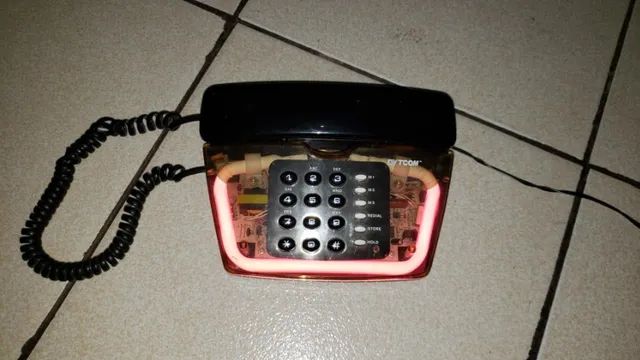 Antigo telefone de mesa retro  dytcom testado funcionando 100%