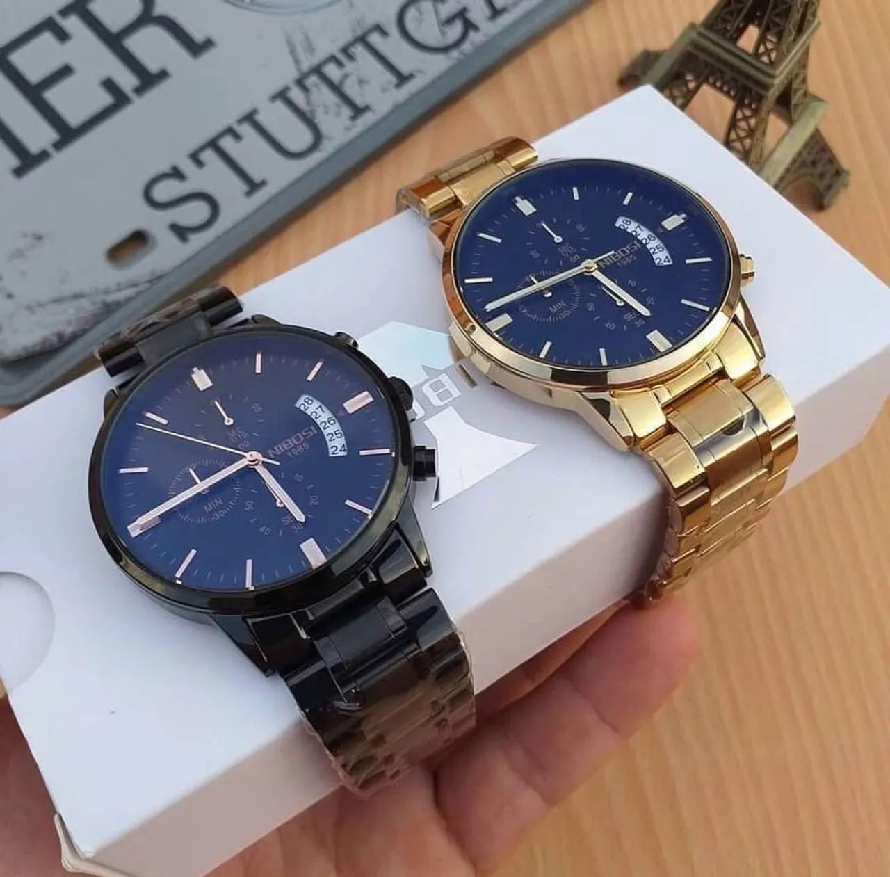 Relógio ORIGINAL Nibosi/design de luxo/vidro safira/aço /cronógrafos funcionais - Foto 3