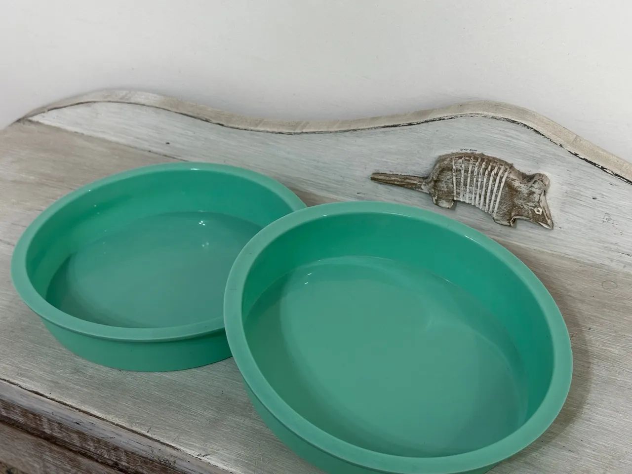 2 Formas de Silicone redondas 18cm - Verde Claro