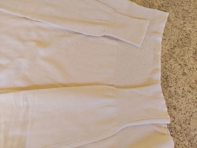 Cardigan de Lã Branco com gola olímpica - Foto 3