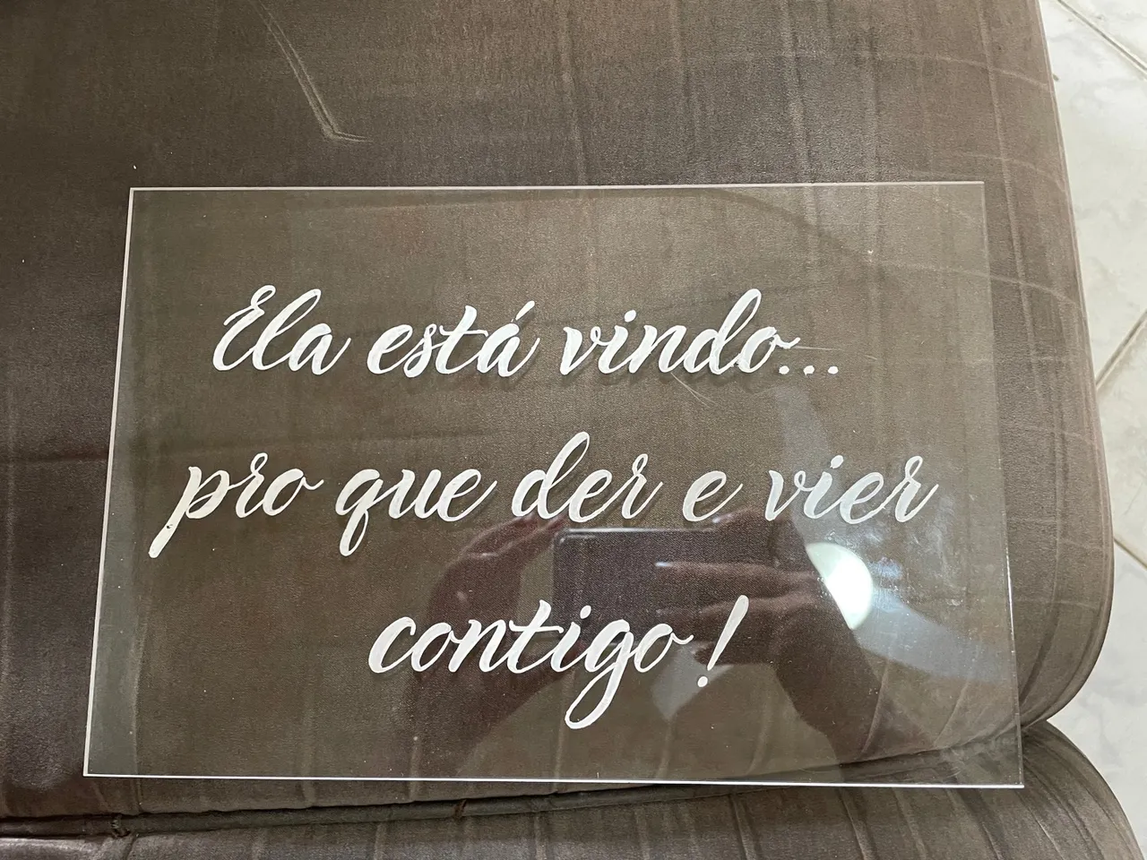 Placas em acrílico para cortejo casamento
