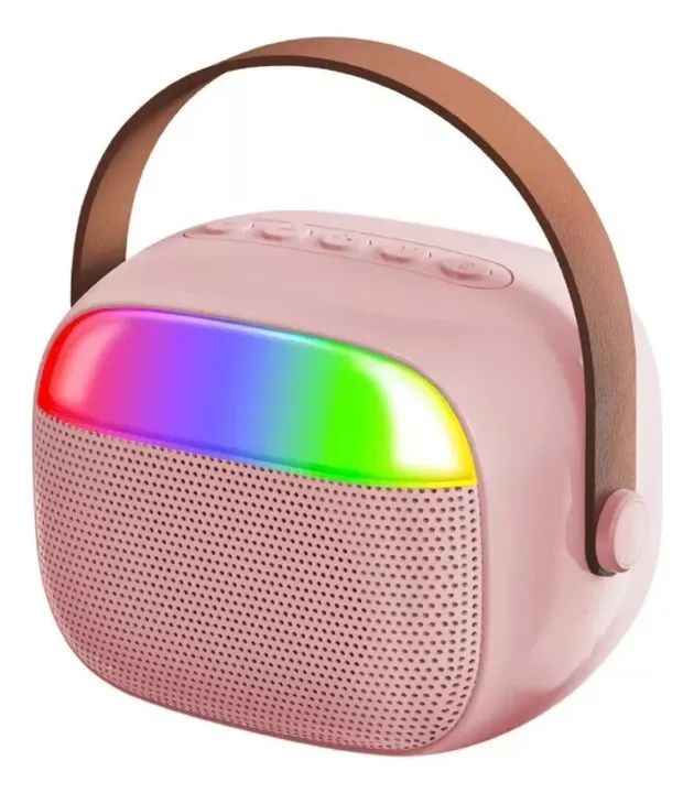 Caixinha De Som Karaoke Com Microfone Led Rgb Bluetooth - Foto 4