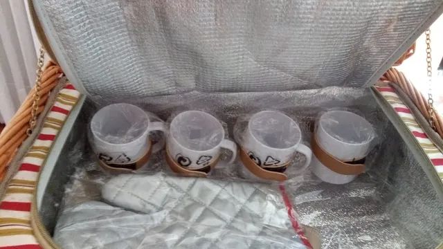 Cesta Multiuso com itens para viagem e acampamento/ Picnic  - Foto 4