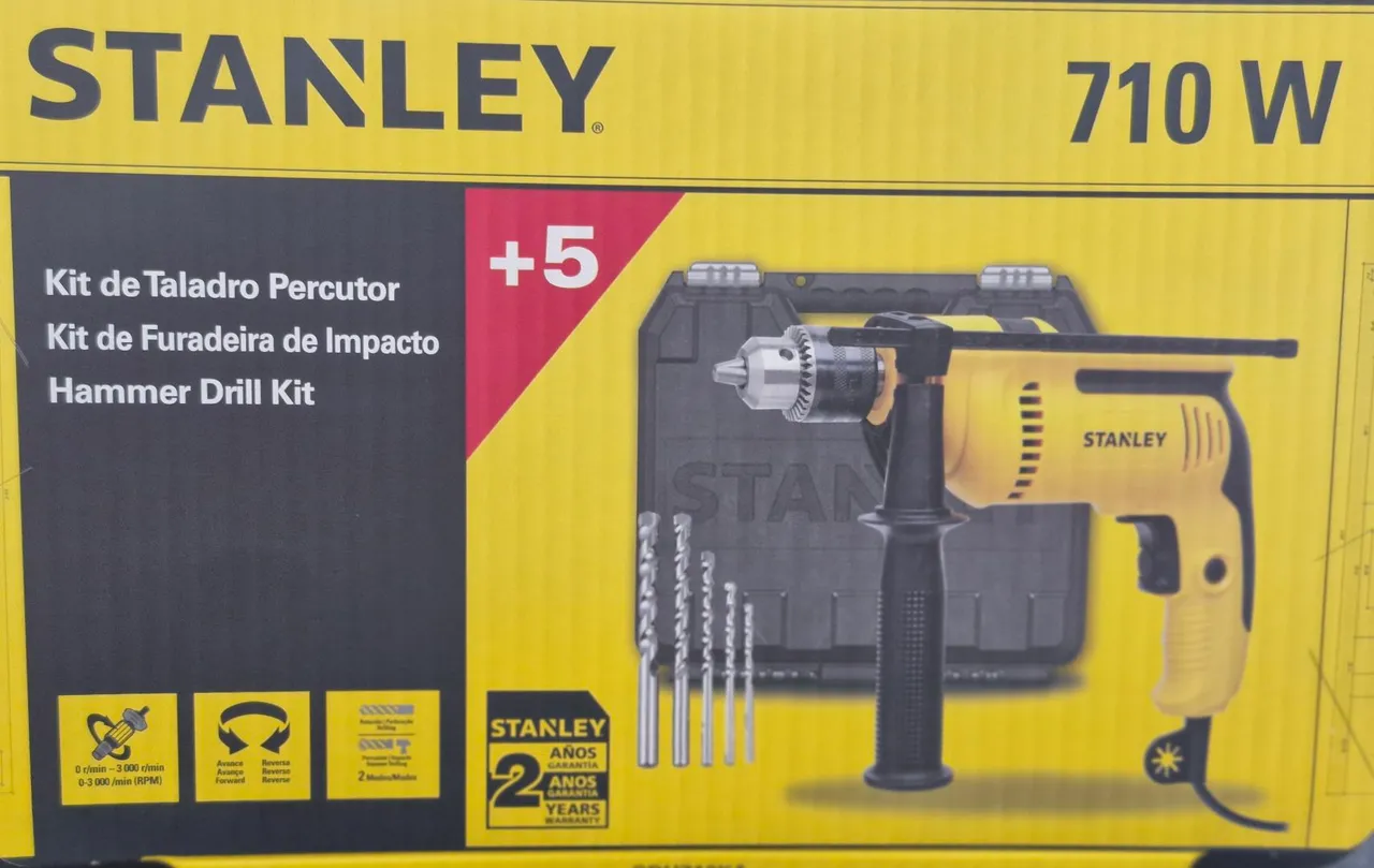 Furadeira stanley 710W com impacto 