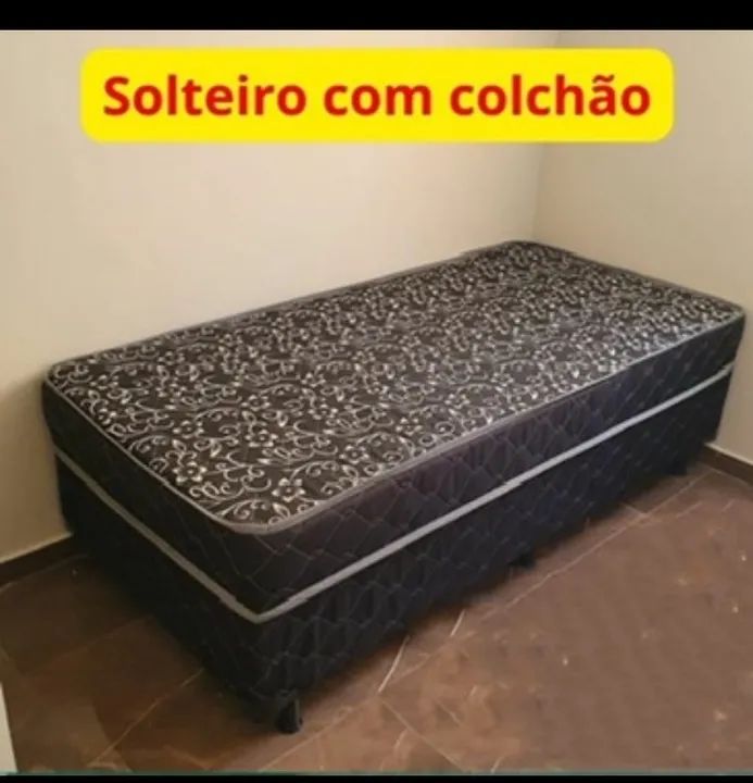 Cama box solteiro Bianca!! Camas novas!