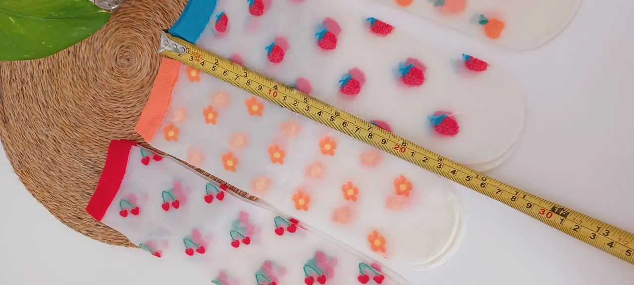 4 meias frutas infantil - Foto 5