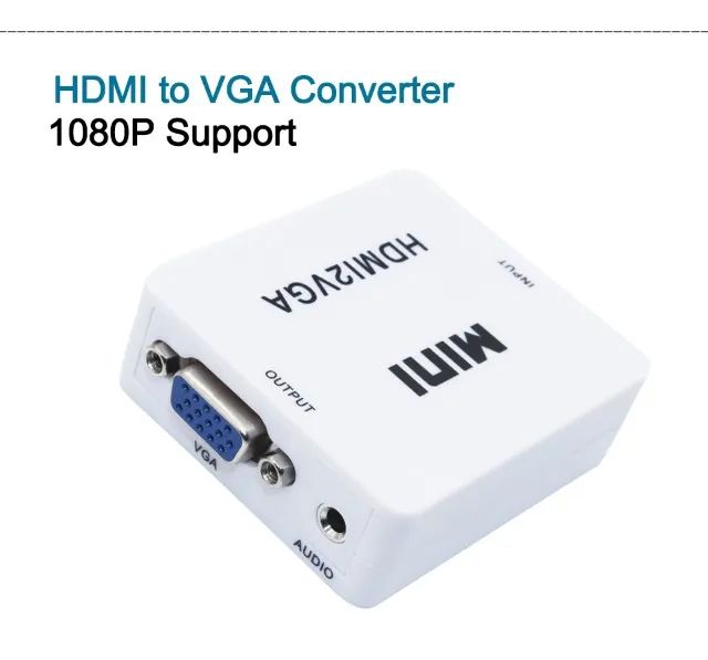  Adaptador Conversor De Vga Para Hdmi Saída Áudio wpp:43. * - Foto 2
