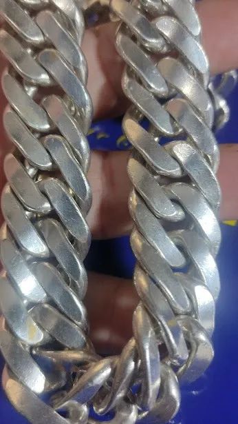 Cordão Grosso de Prata 388 Gramas 20 mm 65 Cm - Foto 5