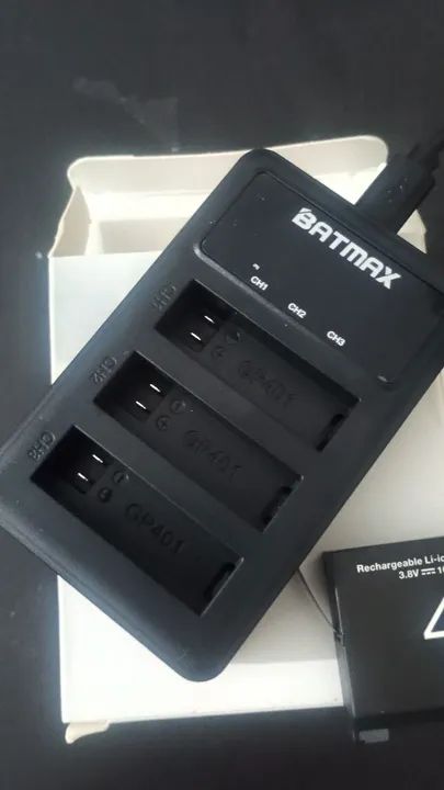 Carregador Batmax triplo Gopro 4 novo na caixa  - Foto 4