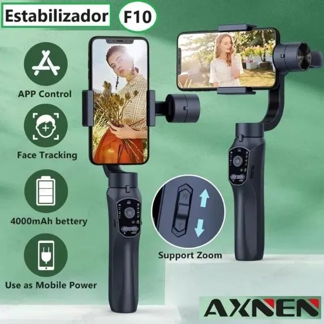 Bastão Estabilizador Digital Gimbal 3 Eixos F10 + Tripé - Foto 3