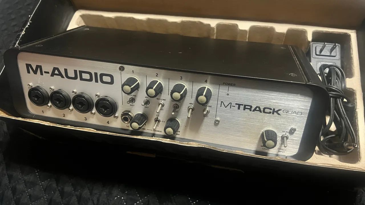 Interface de Áudio M-Audio M-Track Quad - Estado de Nova (Na Caixa) - Foto 2