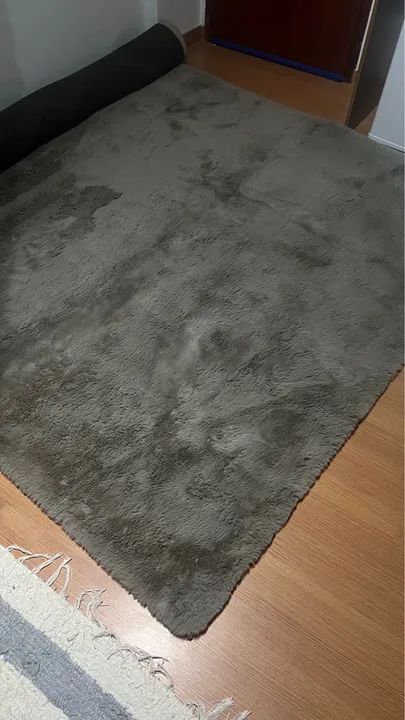 Tapete Peludo Cinza - Foto 4