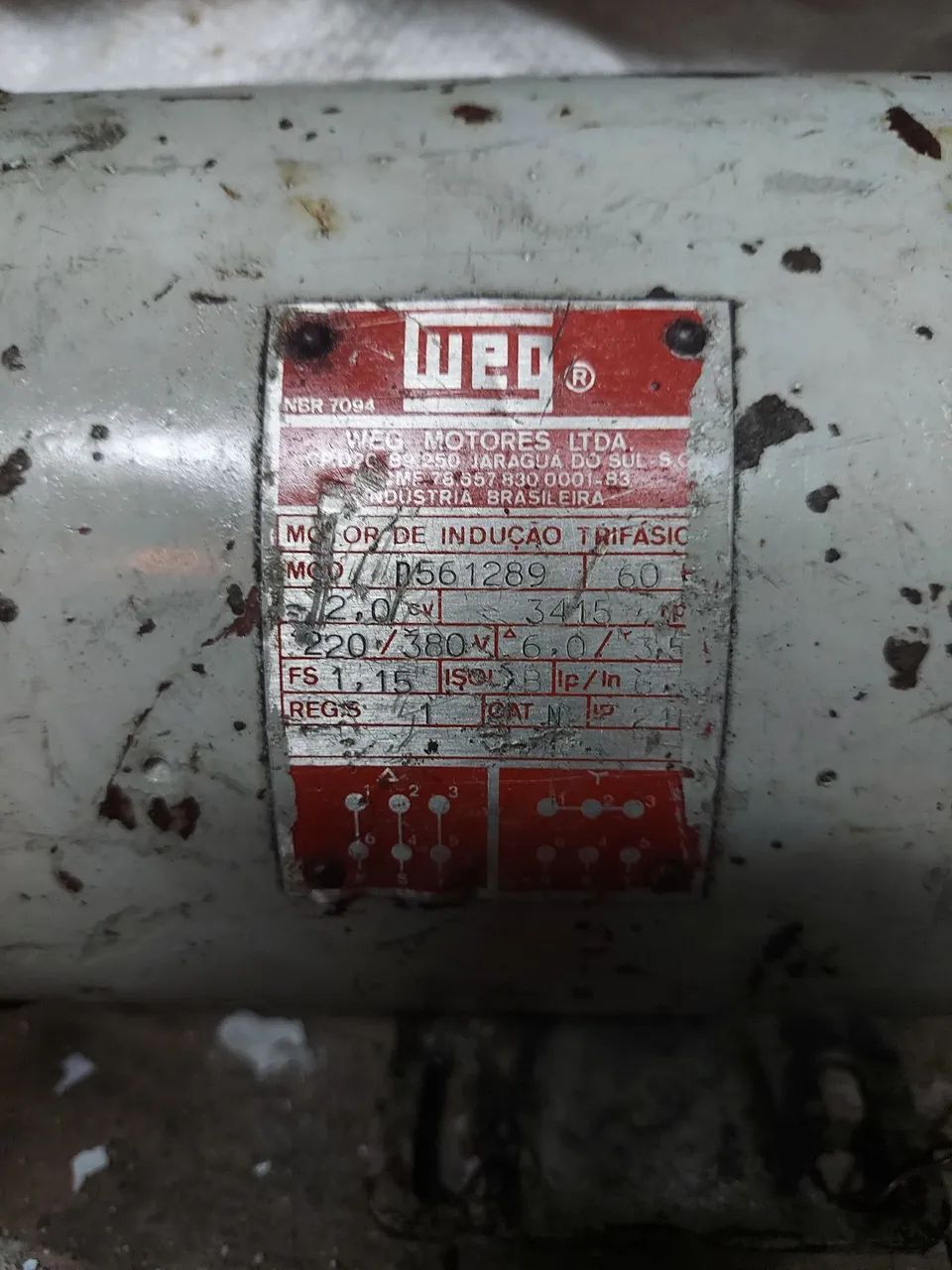 Motor elétrico WEG de 2 Cv 220v, Trifacio Novo e Revisado  - Foto 2