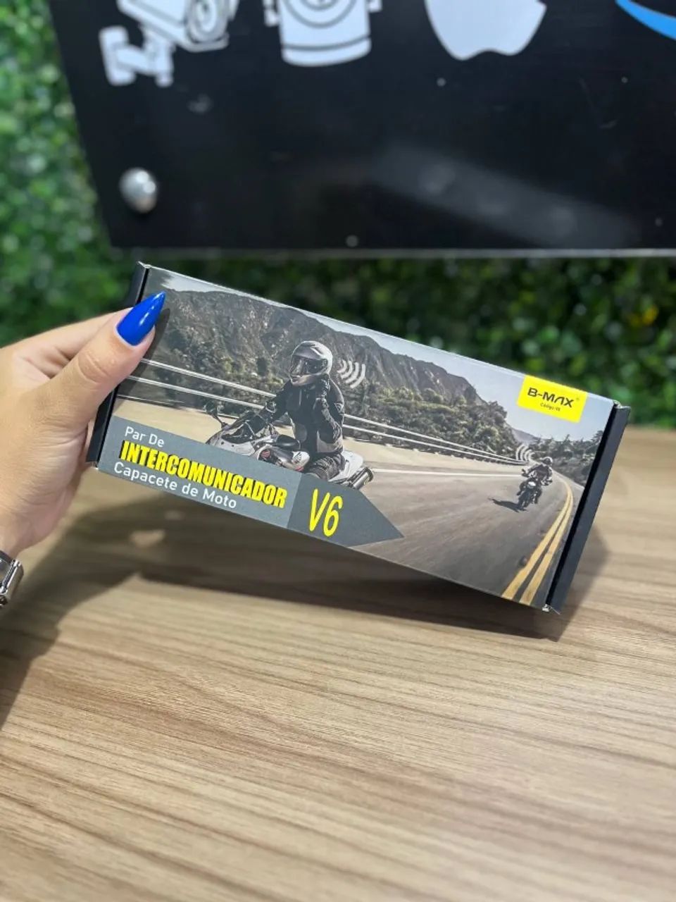 Par de Intercomunicador Para Capacete de Moto - V6 B-MAX