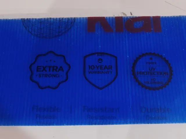 Uma chapa azul de policarbonado com 6 metros - Foto 3