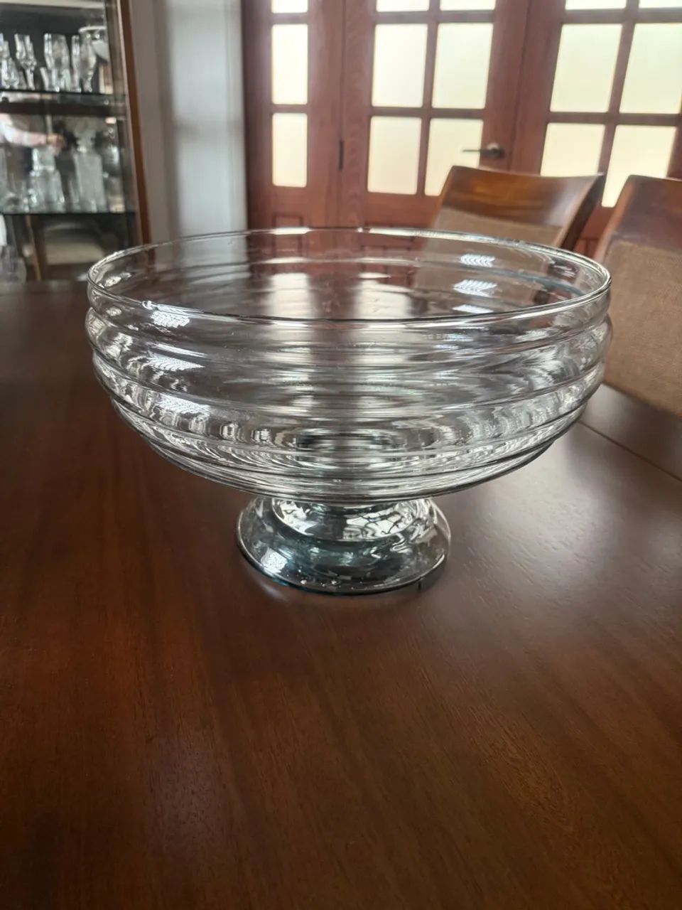 Centro de mesa em vidro