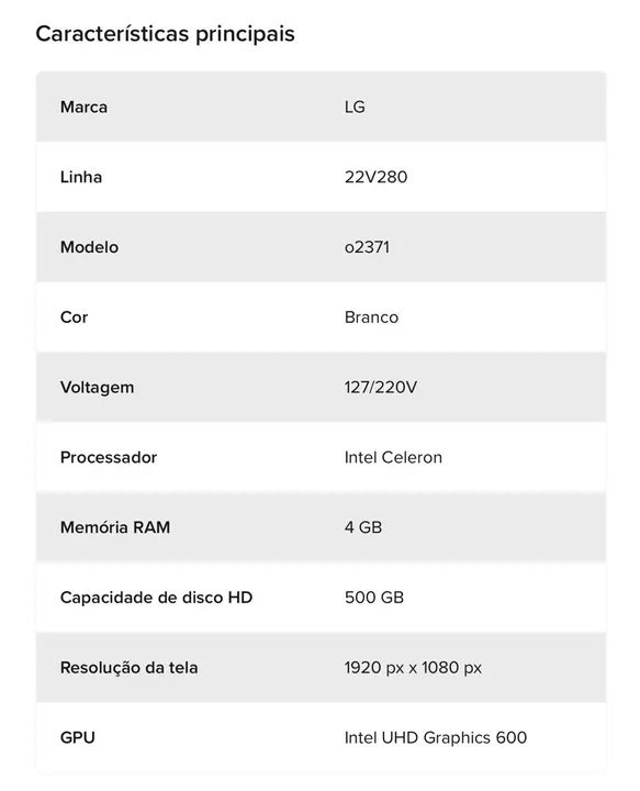 Computador LG All in One  - Foto 2