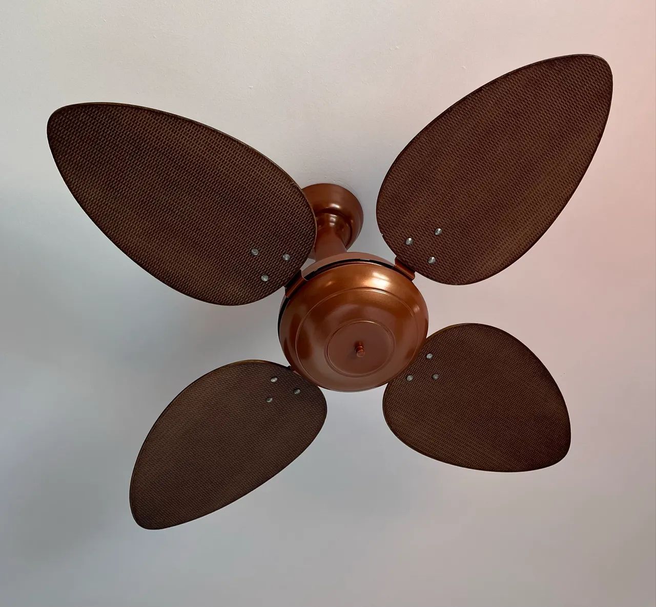 Ventilador de teto Office Ventidelta 4 pás Ratan (Cobre/Chocolate)