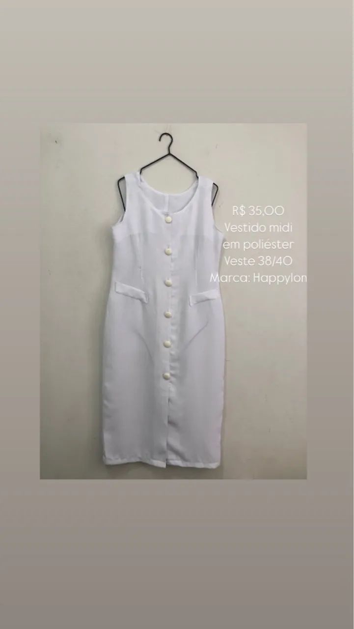 Vestido Branco tamanho P - Foto 3
