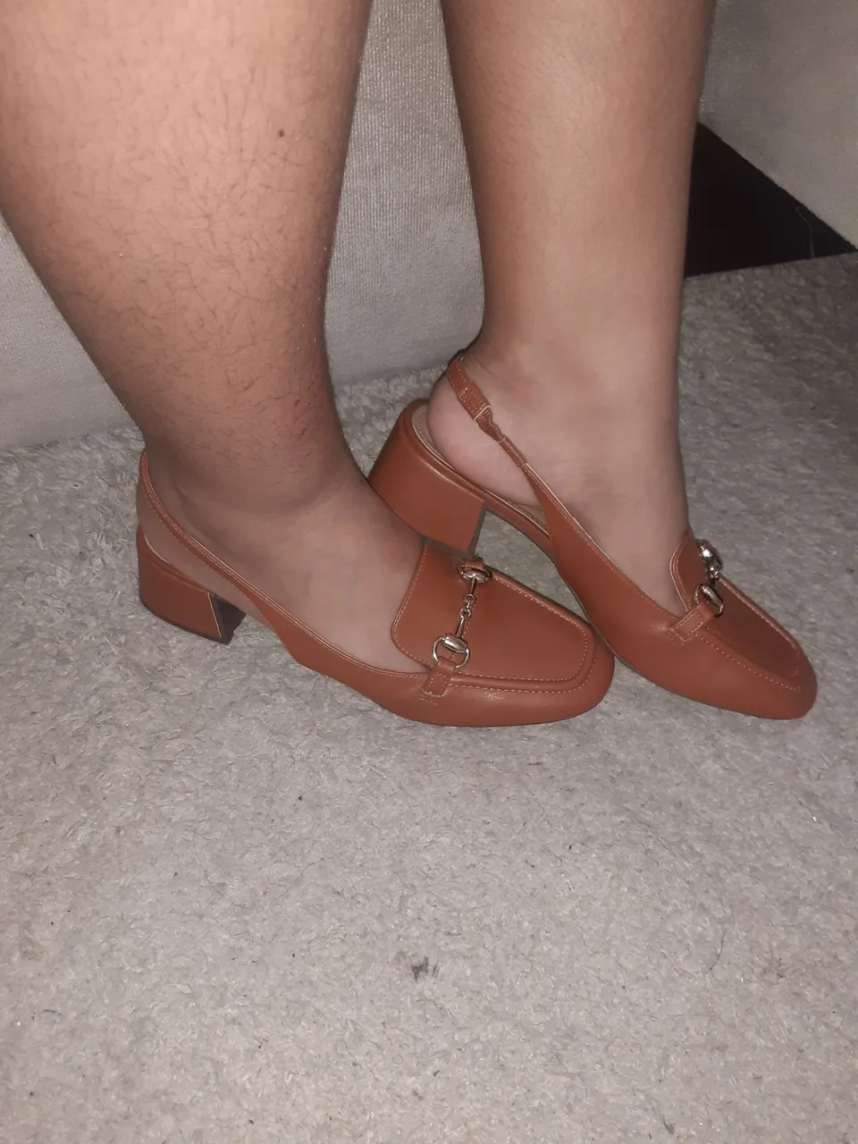Sapatos Slingback Marrom