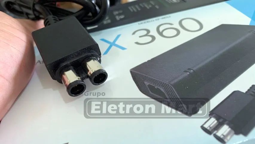 Fonte Xbox 360 Slim Compatível Bivolt 110v 220v 2 Pinos