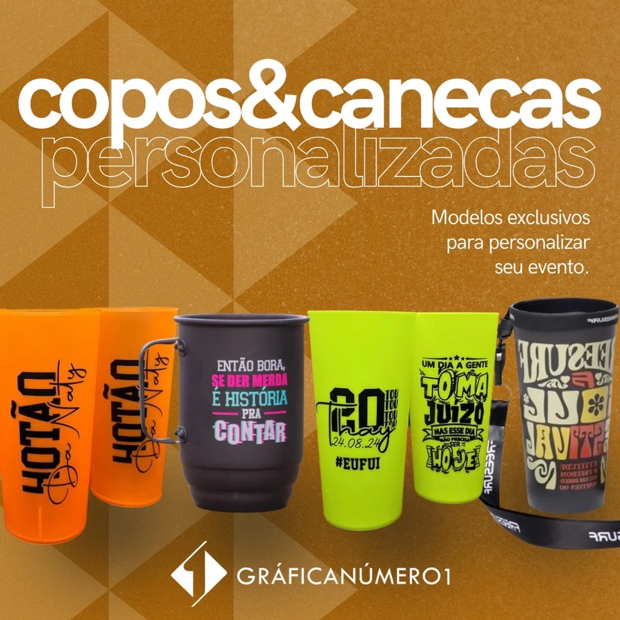 Gráfica | Copo Personalizado, Long Drink, Taça de Gin, Copo Eco, Caneca de Alumínio