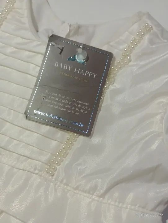 Vestido branco para bebê - Novo - Foto 2