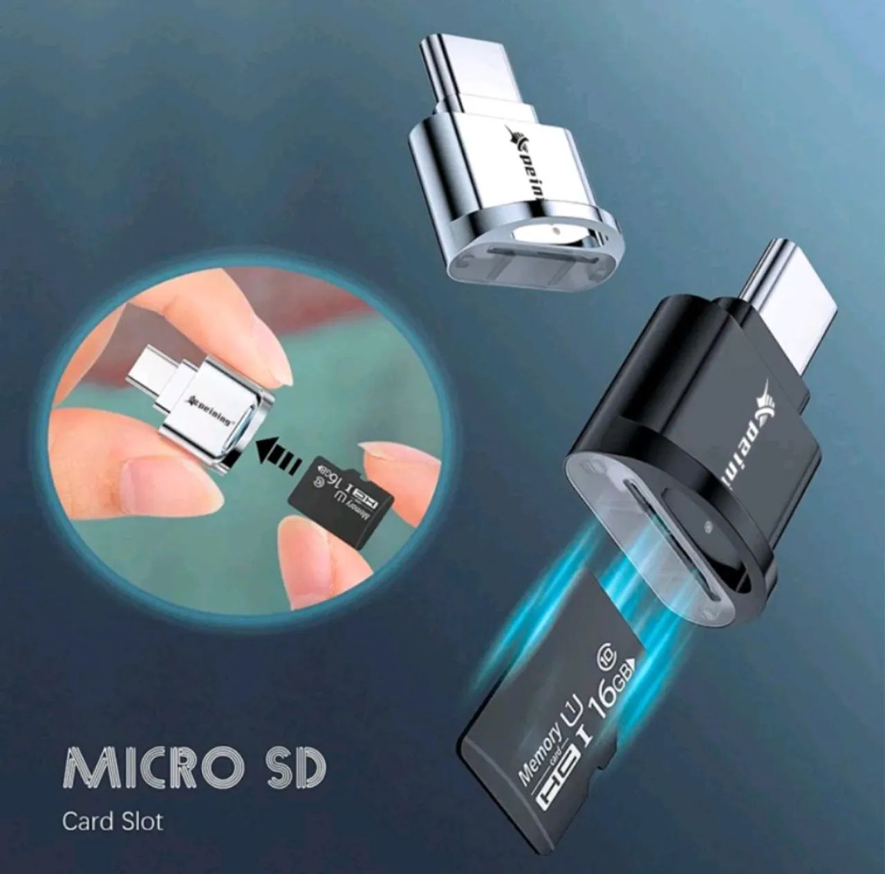 Adaptador Tipo C para Micro SD/TF PEI-CT10 - Foto 4