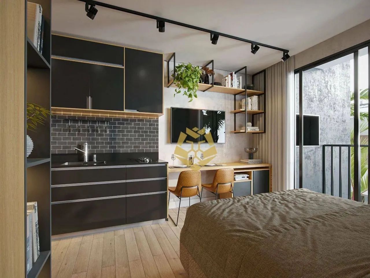 Studio com 1 dormitório à venda, 23 m² por R$ 291.183,10 - Cristo Rei - Curitiba/PR