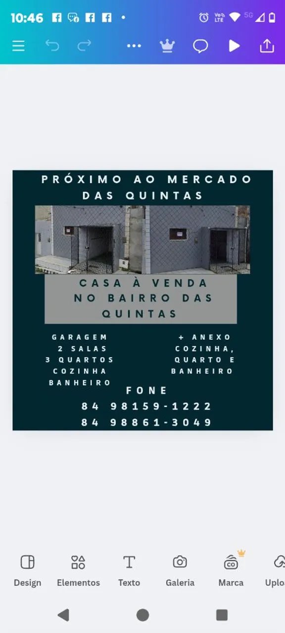 Casa à venda no Bairro das Quintas