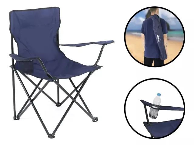 Cadeira dobrável para Pesca, Camping, lazer e até Festa Rave. NOVA, cor preta - Foto 4