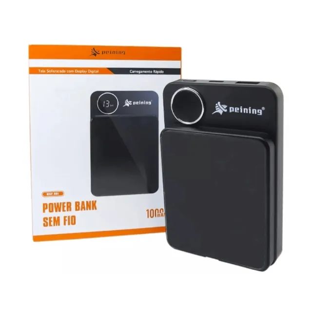 Carregador Portátil (Power Bank) Com Magsafe 10000 MAh WUP-991 - Peining  cod: 4252 - Foto 4