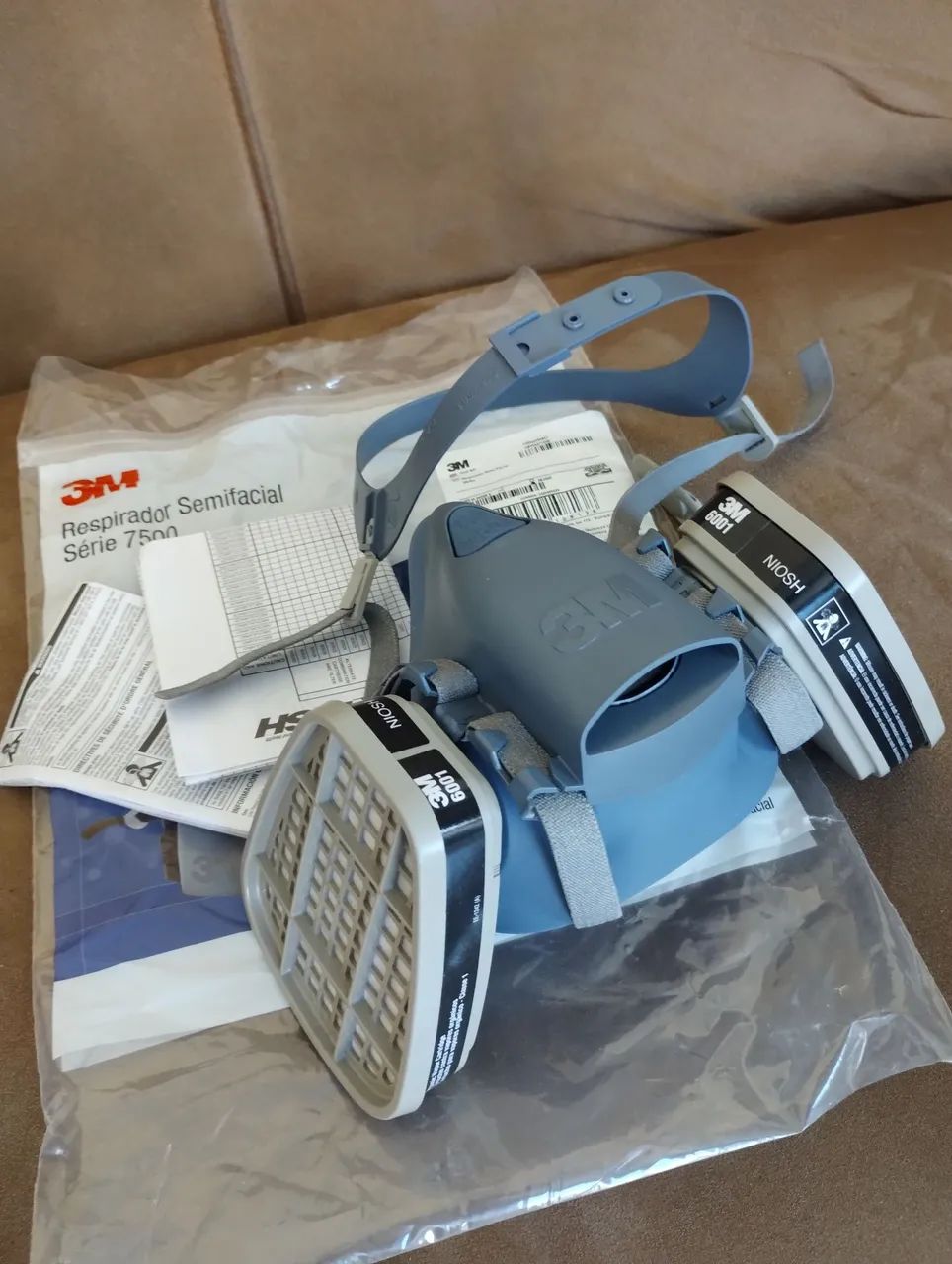 Respirador semifacial 3m (máscara com silicone)