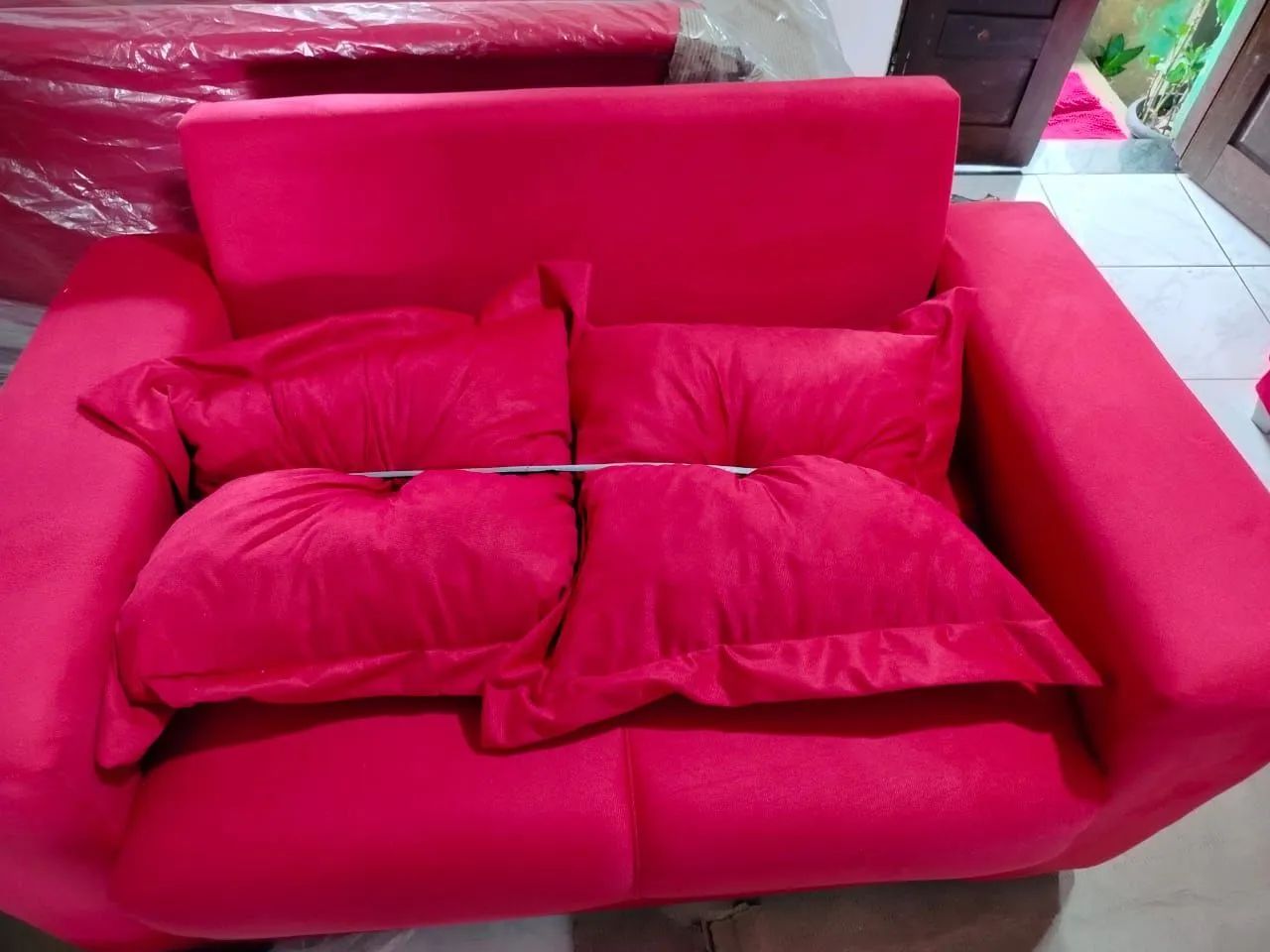 Sofá Vermelho 2 e 3 Lugares - Foto 3