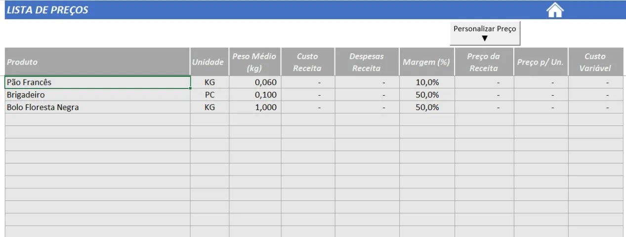 Planilha para Controle e Precificação de Confeitaria - Foto 4