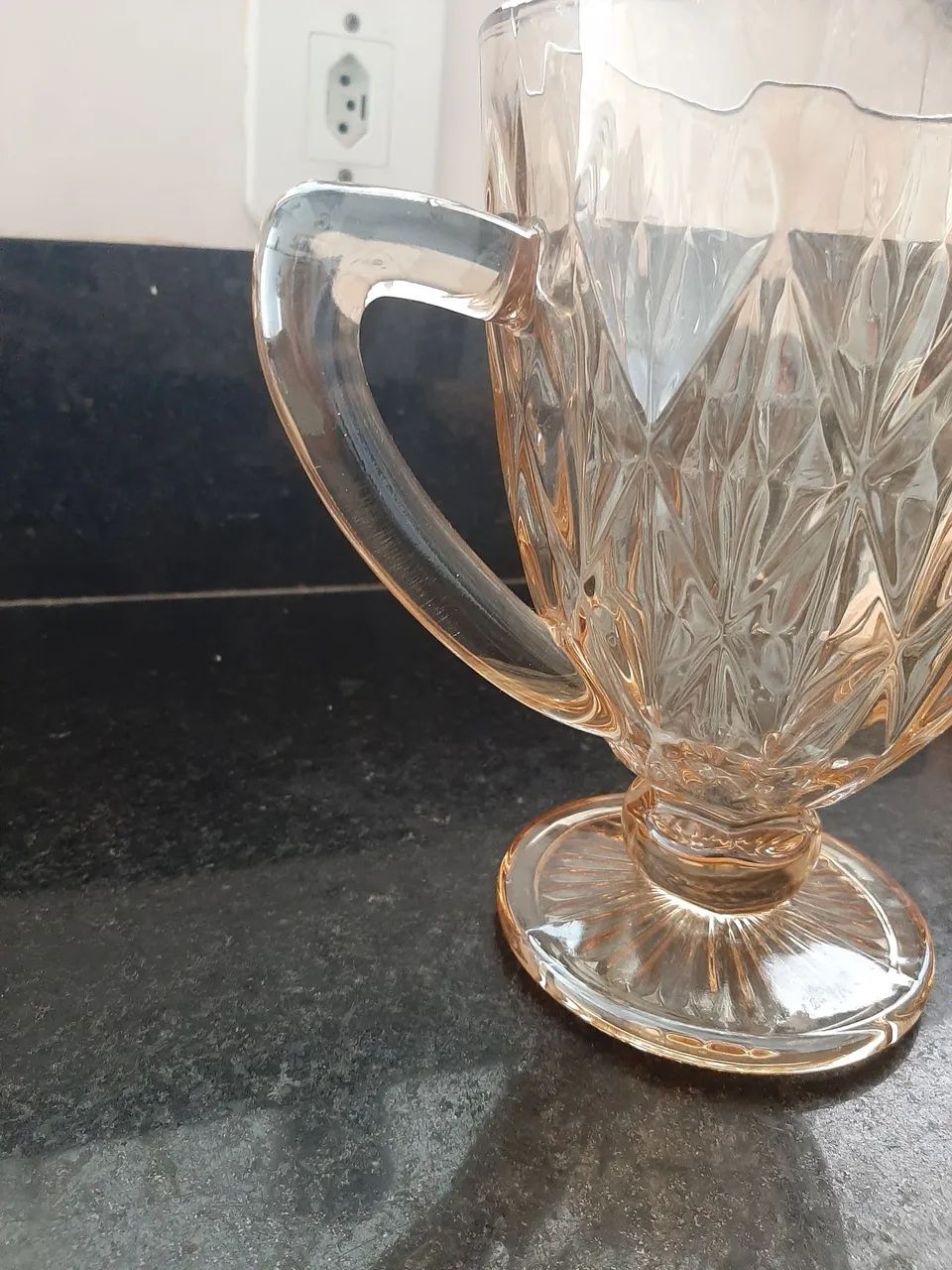 Jarra de Vidro Diamond Âmbar 1L - Foto 4