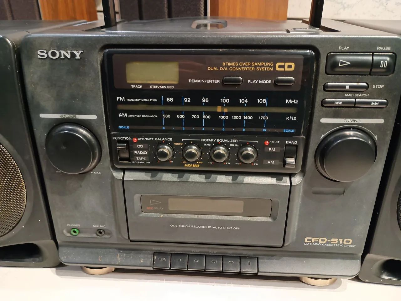 Rádio-gravador Sony CFD-510 - Antigo funcionando parcial  para colecionadores  boombox  - Foto 2