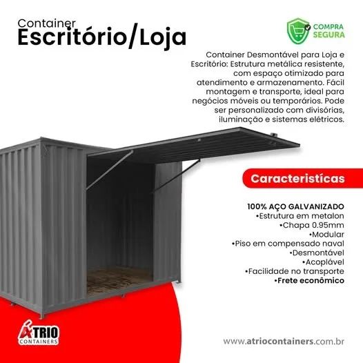 Container Desmontável Loja/Escritório | 3.00x1.50x2.20